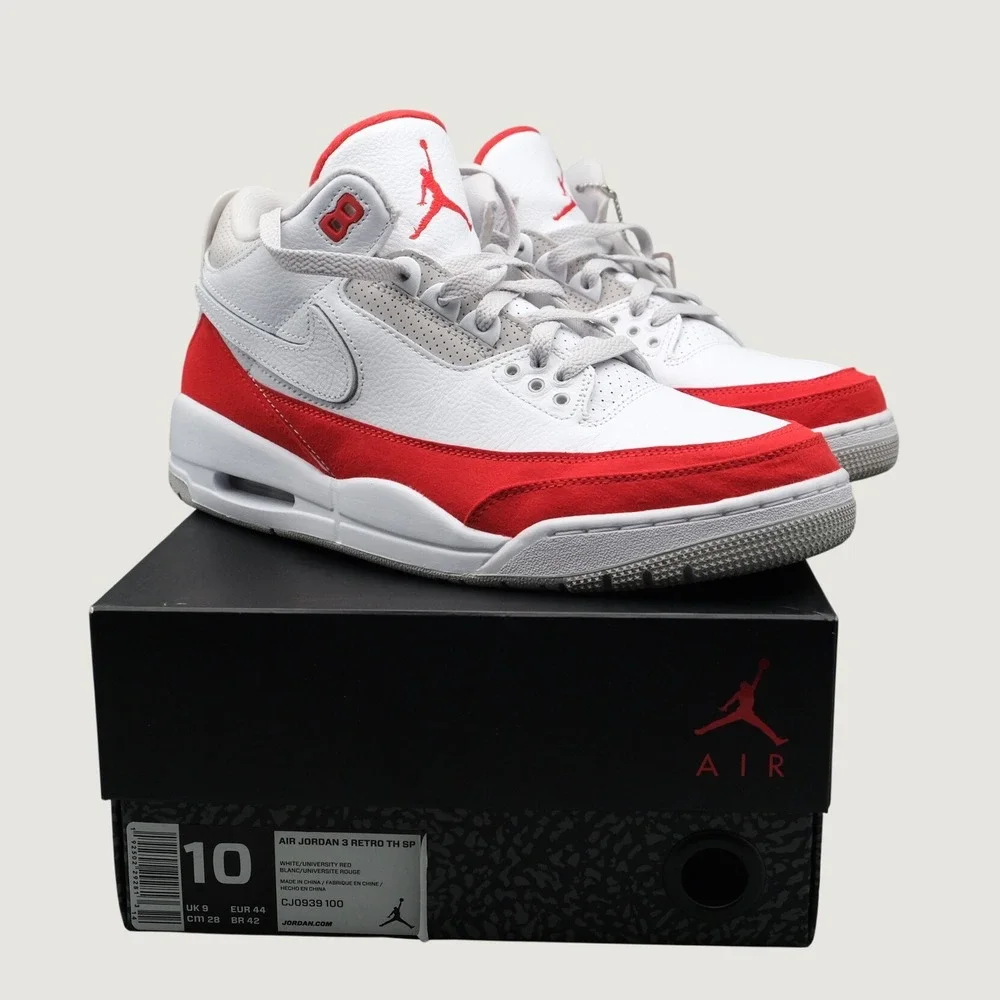Jordan Air Jordan 3 Retro TH SP Mens 10 White Red Tinker Air Max 1 CJ0939-100